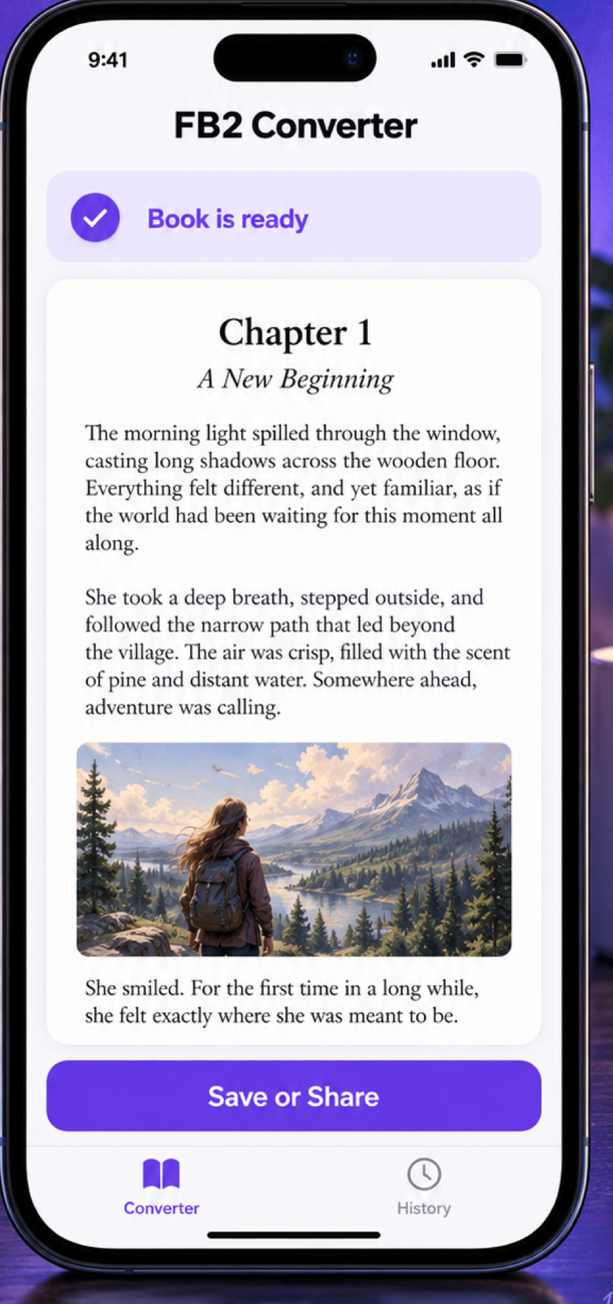 Preview a converted EPUB